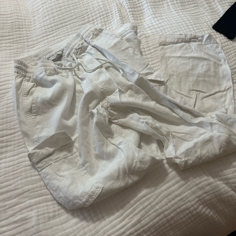 Love Tree Cream Drawstring Pants